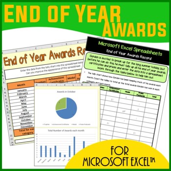 Preview of Microsoft Excel Spreadsheets End of the Year Awards - Middle School Activities