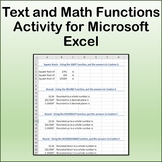 Text and Math Functions Activity for Microsoft Excel