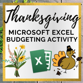 Preview of Microsoft Excel Thanksgiving Activity