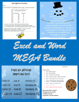 Preview of Microsoft Excel and Word MEGA Yearly Bundle Digital