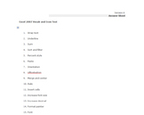 Microsoft Office Excel test and worksheet package Vocab and Icons