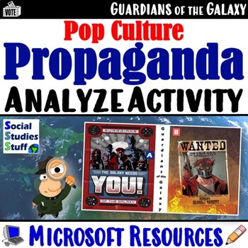 Preview of Guardians of Galaxy Propaganda Analysis Activity | Print and Digital | Microsoft