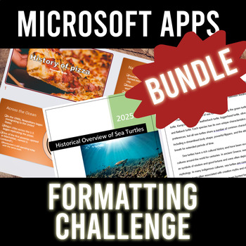 Preview of Microsoft Lesson Plans | Excel, PowerPoint, Word | Formatting Challenges Bundle