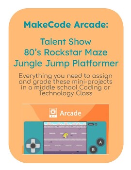 Preview of Microsoft MakeCode Arcade: Talent Show, 80's Rockstar Maze, & Jungle Jump