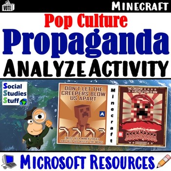 Preview of Minecraft Propaganda Analysis Activity | Microsoft Print and Digital