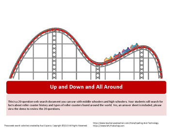 Preview of Roller Coaster Facts Online Web Search