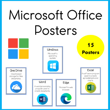 Preview of Microsoft Office Posters | Computer Lab Posters | Microsoft 365 Posters