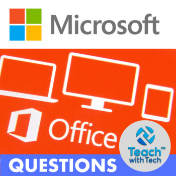 Preview of Microsoft Office Questions for Elementary Students