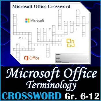 Preview of Crossword Puzzle for Teaching Microsoft Office Terminology