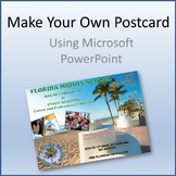 Postcard Lesson Activity for Teaching Microsoft PowerPoint Skills