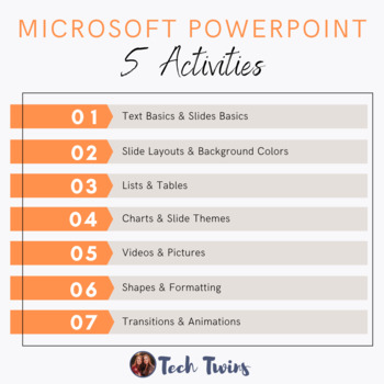 Preview of Microsoft PowerPoint Activities