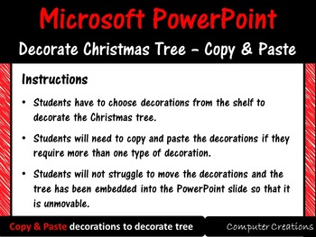 Microsoft PowerPoint Christmas Color Copy and Paste Activities ...