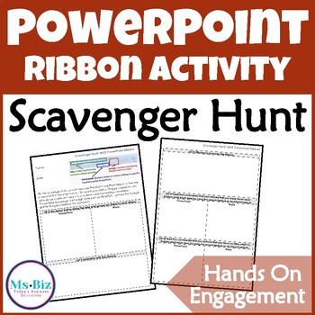 Preview of Microsoft PowerPoint Ribbon, Tabs & Groupings Scavenger Hunt