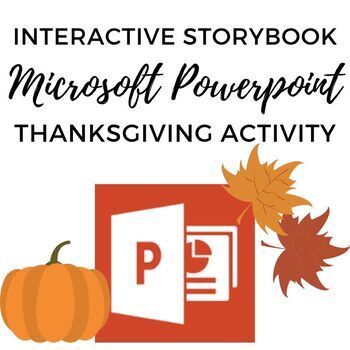 Preview of Microsoft Powerpoint Thanksgiving Activity