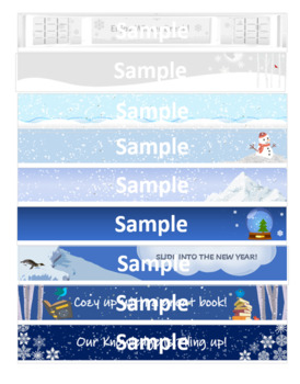 Preview of Microsoft Teams Announcement Banners (Background) - Winter (Bundle)