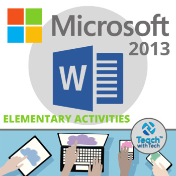 Preview of Microsoft Word 2013 Elementary Lesson & Activities