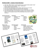 Microsoft Word 2007 Travel Brochure Project