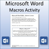 Macros Lesson Activity for Teaching Microsoft Word Skills