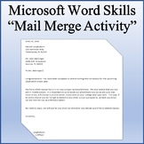 Mail Merge Lesson Activity for Teaching Microsoft Word Skills