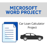 Microsoft Word: Car Loan Calculator Activity
