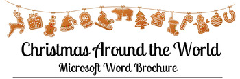 Preview of Microsoft Word- Christmas Around the World brochure