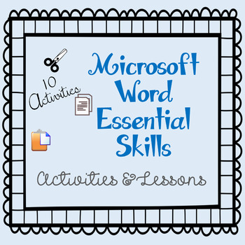 Preview of Microsoft Word Lessons & Activities-Essential Computer Skills Distance Learning