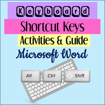Preview of Microsoft Word Keyboard Shortcut Keys Activities