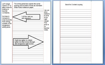 Wide Rule Lined Paper Worksheets Teaching Resources Tpt