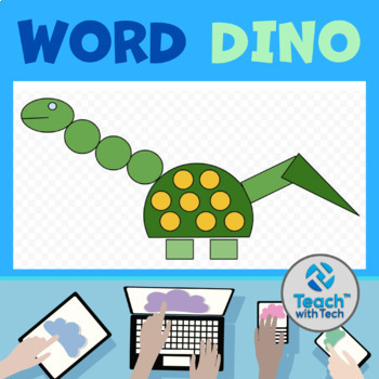 Preview of Microsoft Word using Shapes to Make a Dinosaur