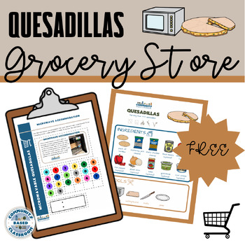 Preview of Microwavable Quesadillas Visual Recipe, Shopping List & Review SPED CBI