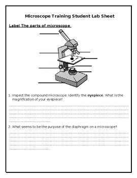 Preview of Micrscope Lab Sheet