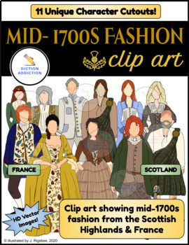 Preview of Mid-1700s Fashion Clip Art Collection 