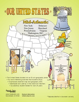 Preview of Mid-Atlantic States-'Our United States' 32-Page Lesson Plans Booklet