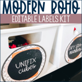 Modern Boho Classroom Decor - Editable Labels
