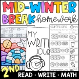 Mid-Winter Break Homework for 2nd Grade - Reading, Writing, and Math Practice