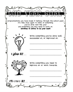 Preview of Mid-Year Goal Setting-a Glow & a Grow!