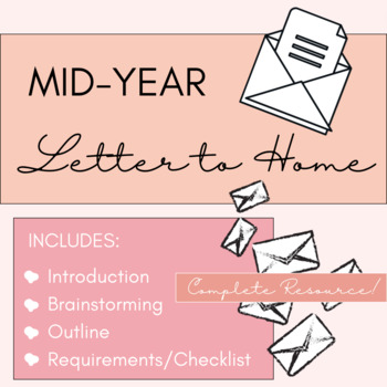 Preview of Mid-Year Letter to Home│ELA│Writing│Reflection│Mid-Term