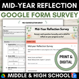 Mid-Year Survey Reflection Google Form Middle High School 
