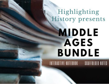 Preview of Middle Ages Guided Notes, PowerPoints and Activities Bundle
