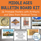 Middle Ages Bulletin Board Kit with Primary Sources | Prin