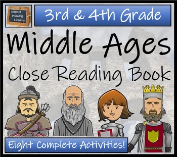 Preview of Middle Ages Close Reading Comprehension Book | 3rd Grade & 4th Grade