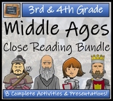 Middle Ages Close Reading Comprehension Bundle | 3rd Grade