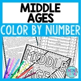 Middle Ages Color by Number, Reading Passage and Text Marking
