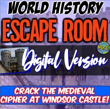 Preview of Middle Ages DIGITAL Escape Room | Polyibus Cipher | Distance Learning