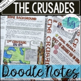 Middle Ages Doodle Notes Set 7 for the Crusades (Print and