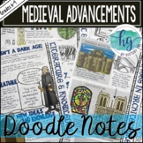Middle Ages Doodle Notes Set 8 for Medieval Art, Literatur