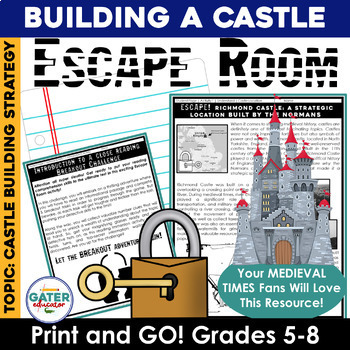 Preview of Middle Ages Escape Room | Medieval Times Reading Comprehension | Dark Ages