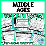 Middle Ages Escape Room Stations - Reading Comprehension Activity