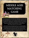 Middle Ages Feudalism Matching Game or Flash Cards