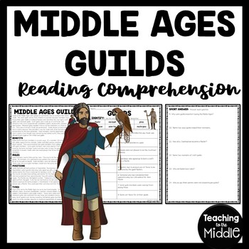 Preview of Middle Ages Guilds Reading Comprehension Worksheet Medieval Times